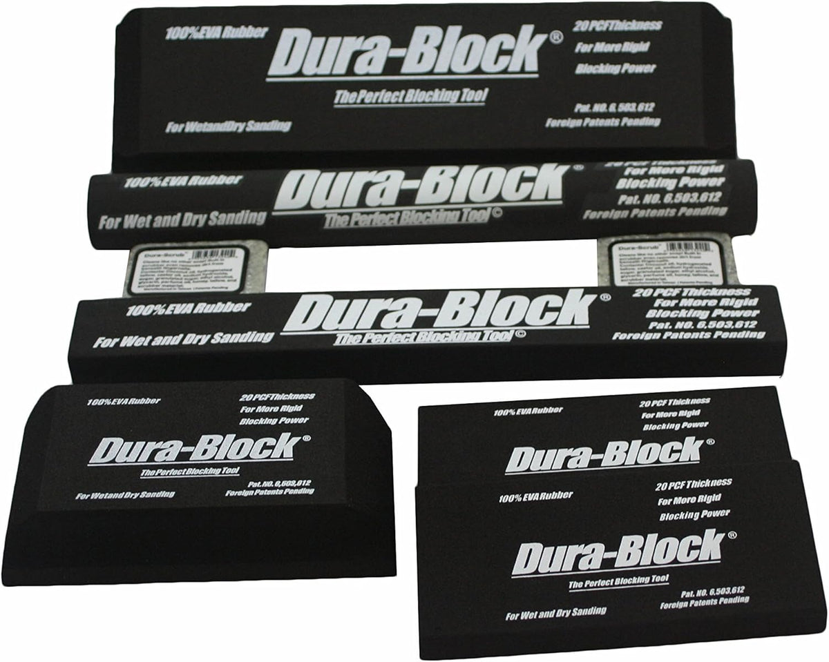 Black 6-Piece Sanding Block Set Pack of 2 O797
