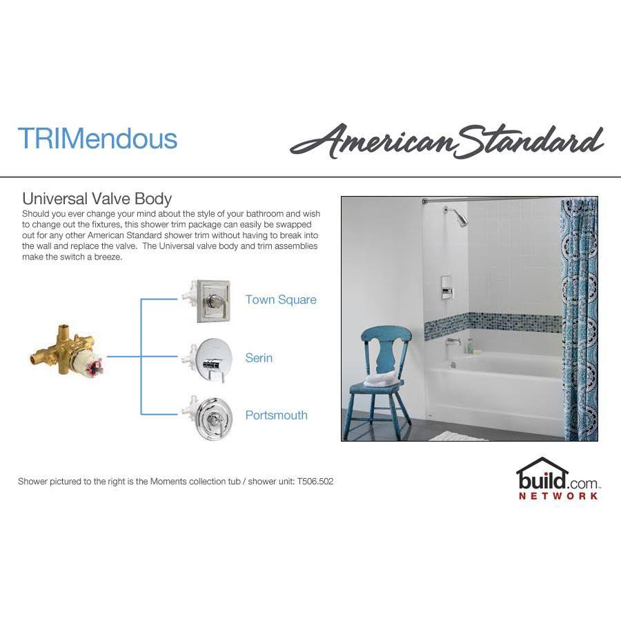 Polished Chrome Bath and Shower Trim Kit S9262