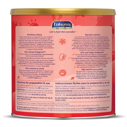 Toddler Nutritional Drink, Non-GMO Milk Powder, 24 Oz F878361