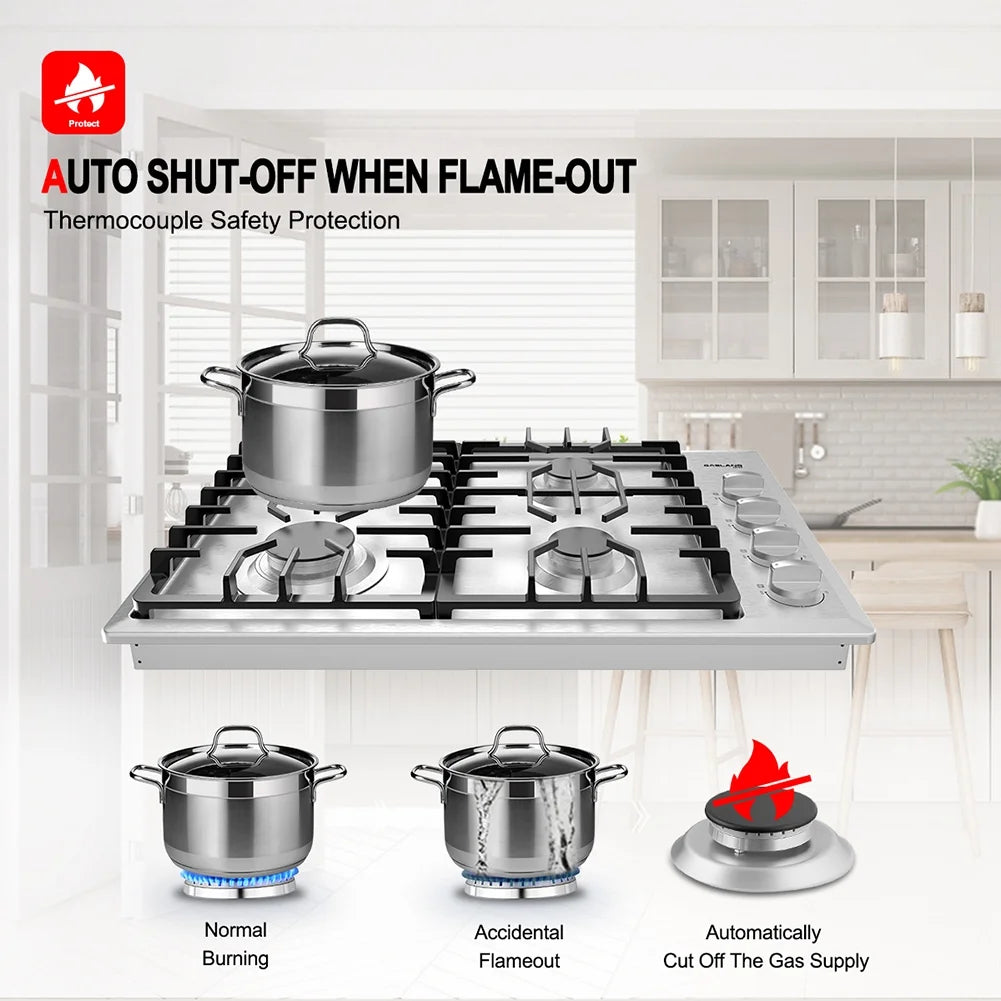 Stainless Steel 4-Burner Gas Cooktop X983