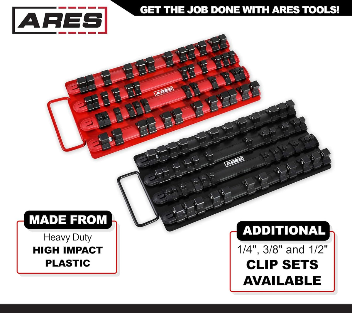 96-Piece Socket Organizer Tray Set with Red and Black Trays M667300