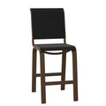 Textured Graphite Black Patio Bar Stool J76986