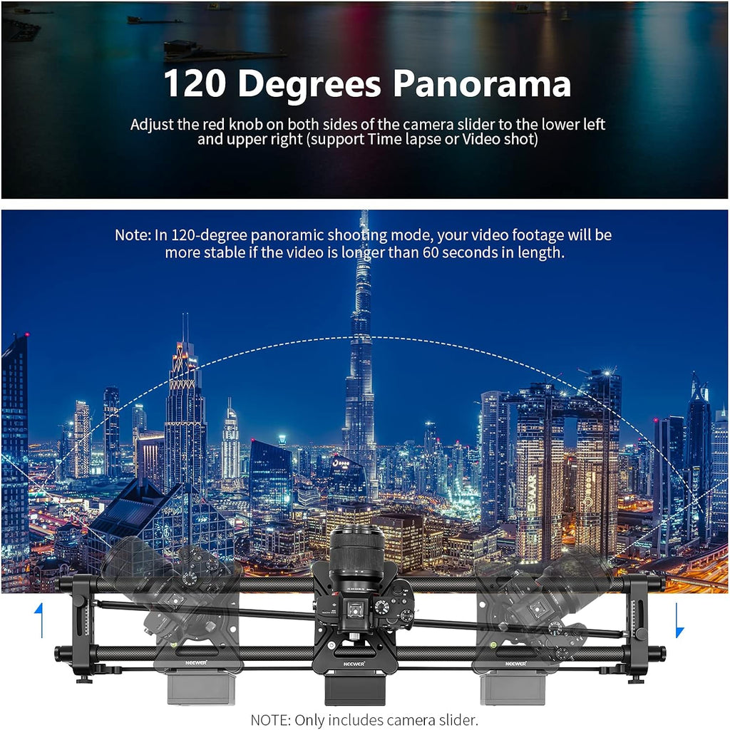 Motorized Camera Slider Carbon Fiber Dolly Rail with Remote Controller O524330
