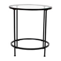 Clear Matte Black End Table B6746