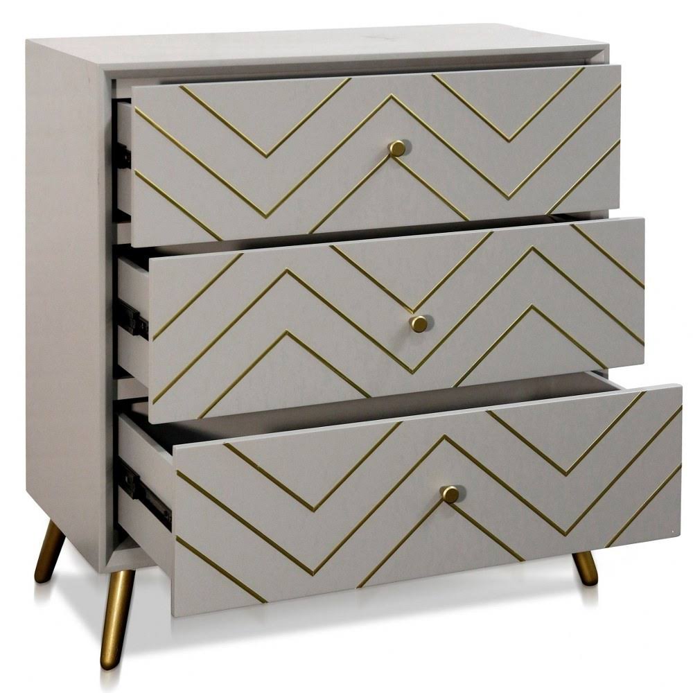 30 inch Three Drawer Accent Cabinet Blue Finish J122