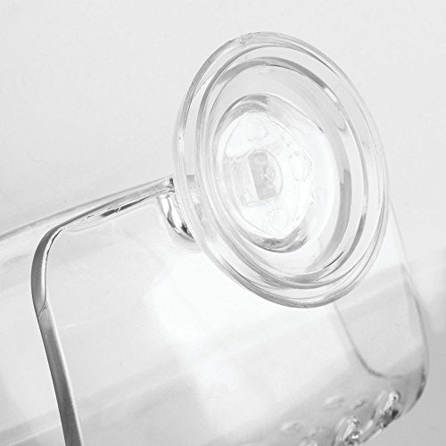 Plastic Suction Shaving Mirror with Razor Holder, Fog-Free, 6.25" x 8.5" x 2.5", Clear G115