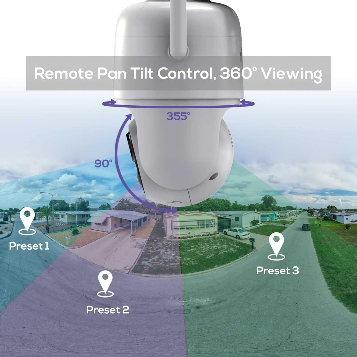1080p PTZ WiFi Battery Powered Security Camera Z710034