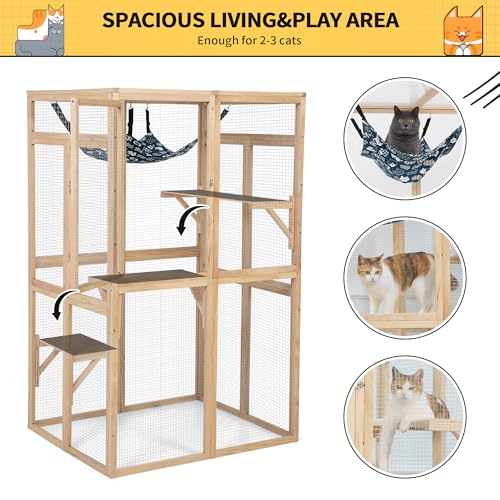 Black Wooden Cat Enclosure E11149