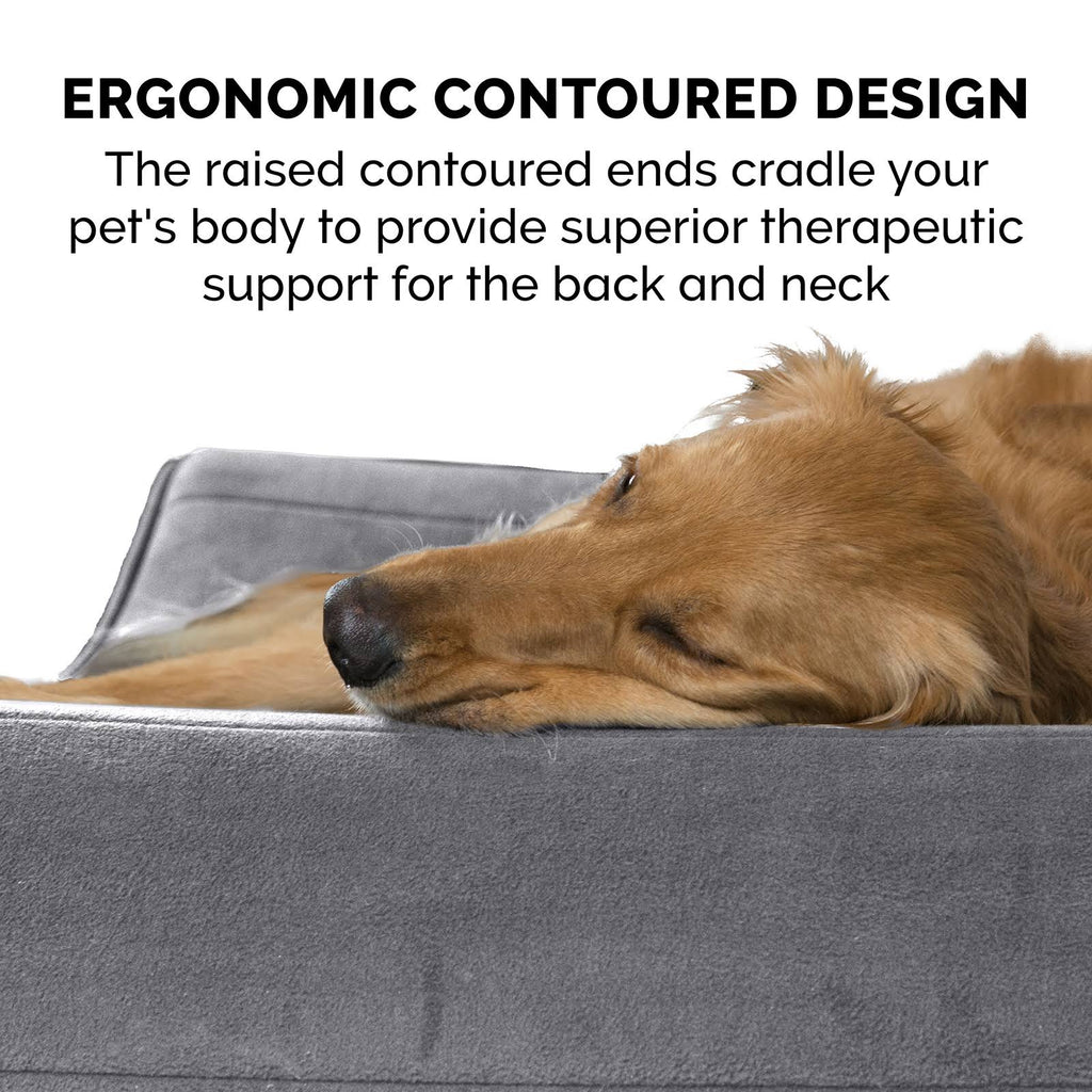 Giant Gray Memory Foam Pet Bed for Dogs u0026 Cats S236928