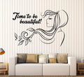 Large Vinyl Wall Decal Beauty Salon Quote Stickers Mural Silver Metallic N210