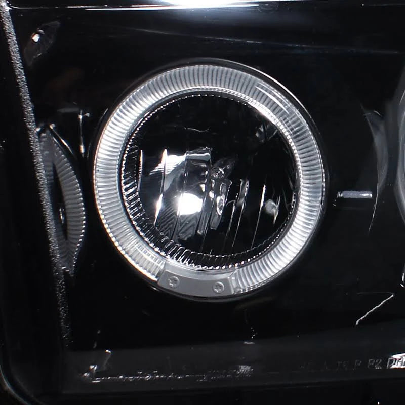 Gloss Black Halo Projector Headlights F1270