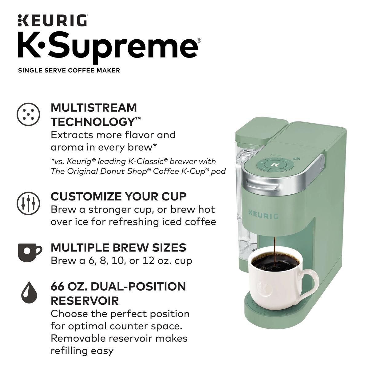 Single-Serve K-Cup Pod Coffee Maker, Black Q22530