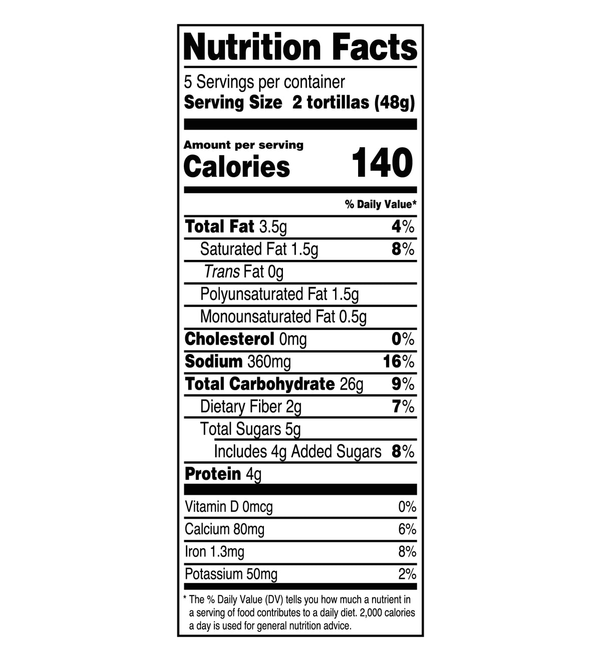 Super Soft Hawaiian Street Taco Flour Tortillas, 8.54 oz, 10 Count B4029