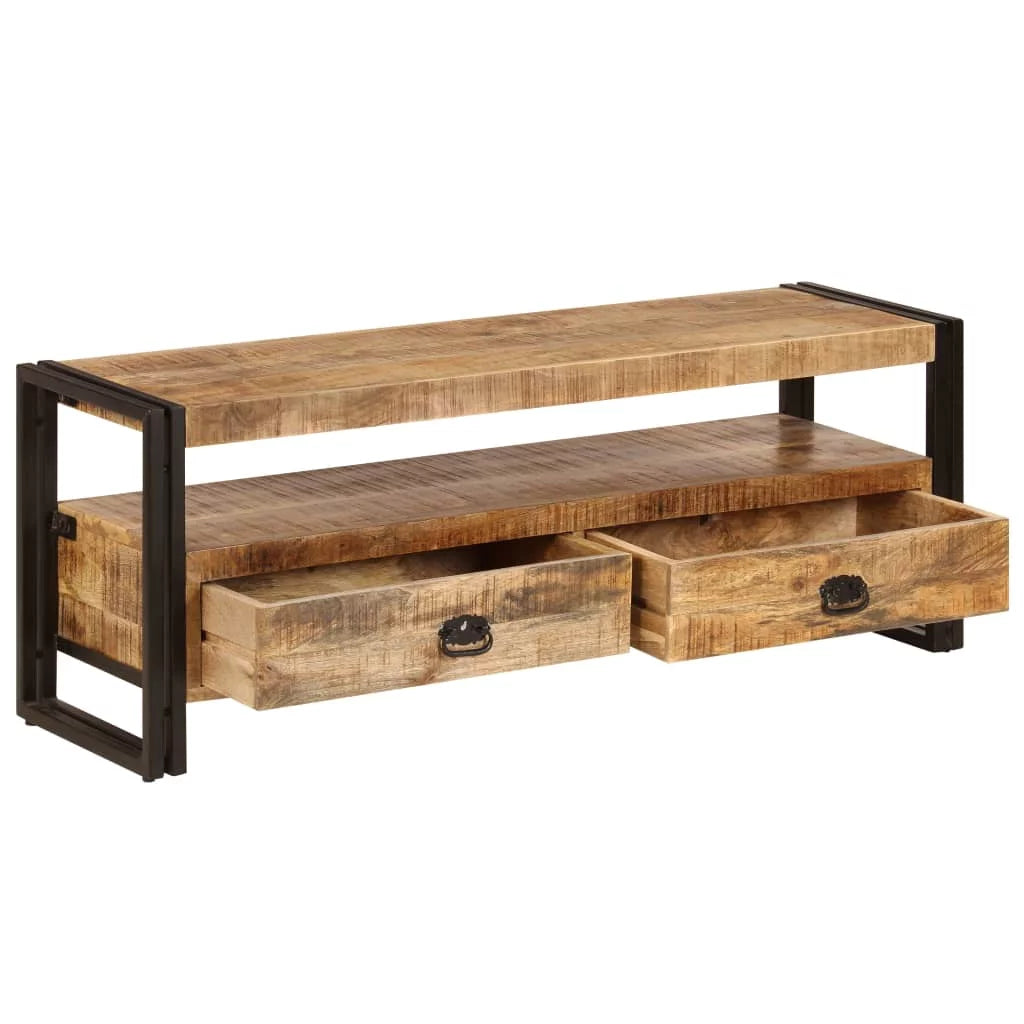 TV Cabinet with 2 Drawers Solid Mango Wood Z2370