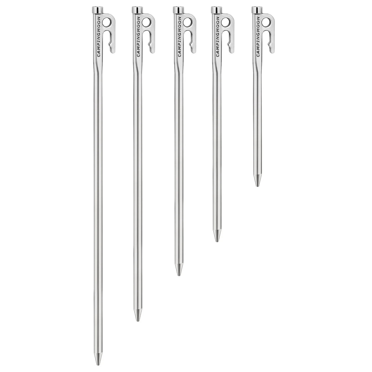 Heavy Duty Steel Tent Stakes Pegs with Hook and Hole Design W3407