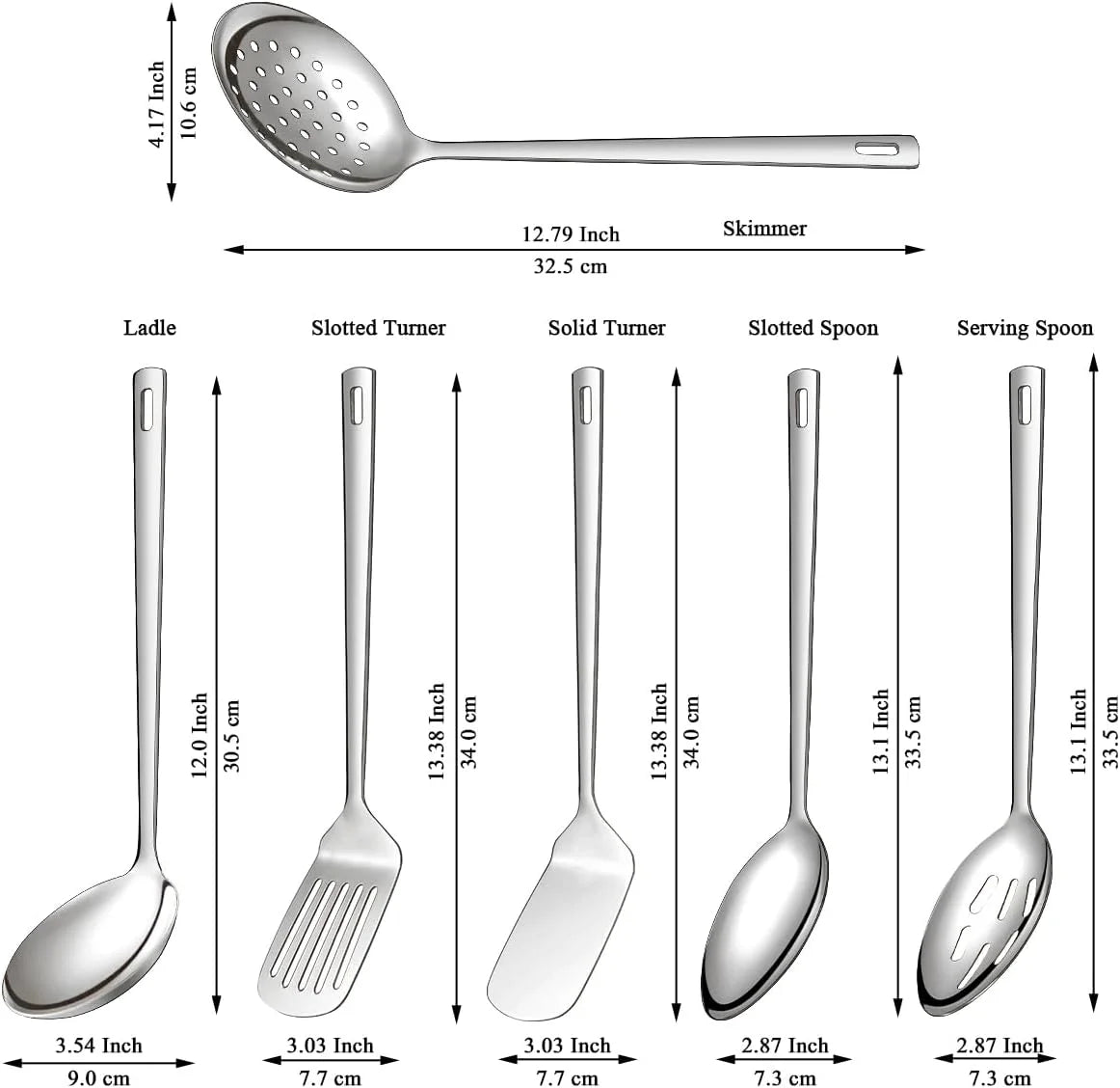 6pcs Stainless Steel Kitchen Utensils Set A8648