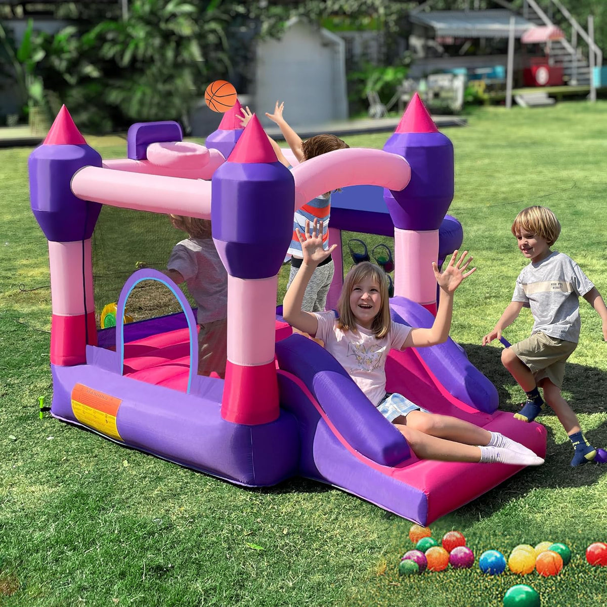 Inflatable Bounce House with Slide M713616