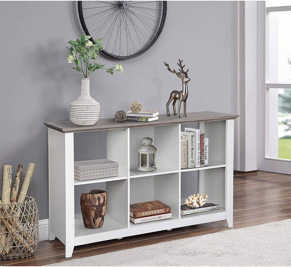 White 6 Cube Storage Bookcase K284042