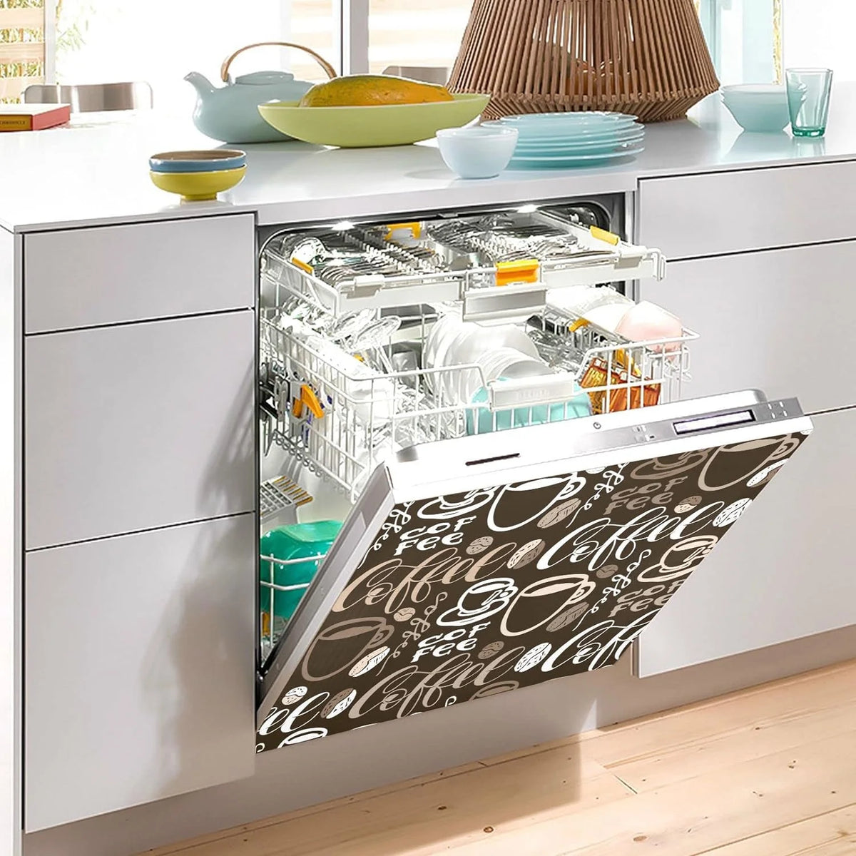 Coffee Cup Dishwasher Magnet Cover 23" x 26" E15893