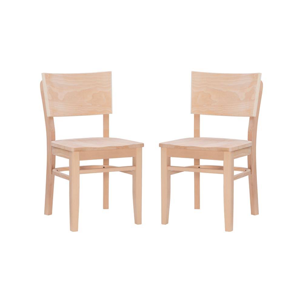 Unfinished Wood Dining Chair Set of 2 L623498