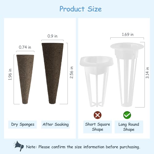 121pcs Seed Pod Kit with 30 Grow Sponges, 30 Grow Baskets, 30 Grow Domes, 1 Tweezers I66235
