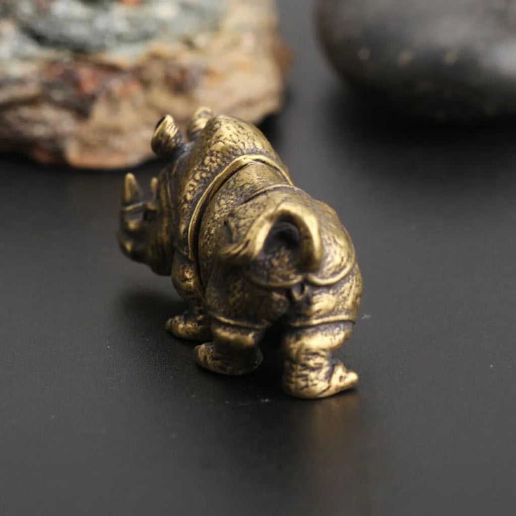 Rhino Ornament Handmade Sculpture X54657