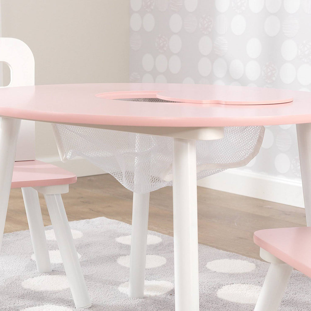White Round Table and 2 Chair Set A35309