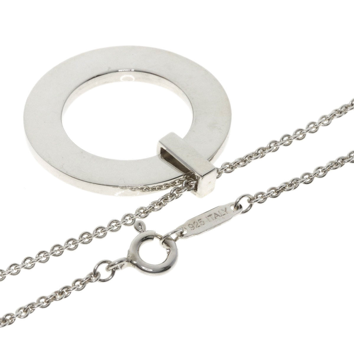 Silver Circle Necklace J736