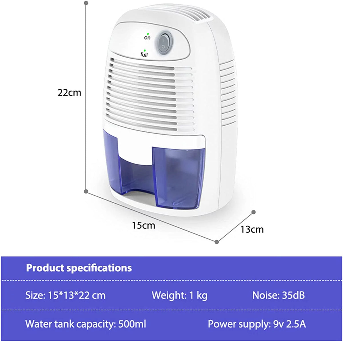 Portable Dehumidifier Moisture Absorber M912232