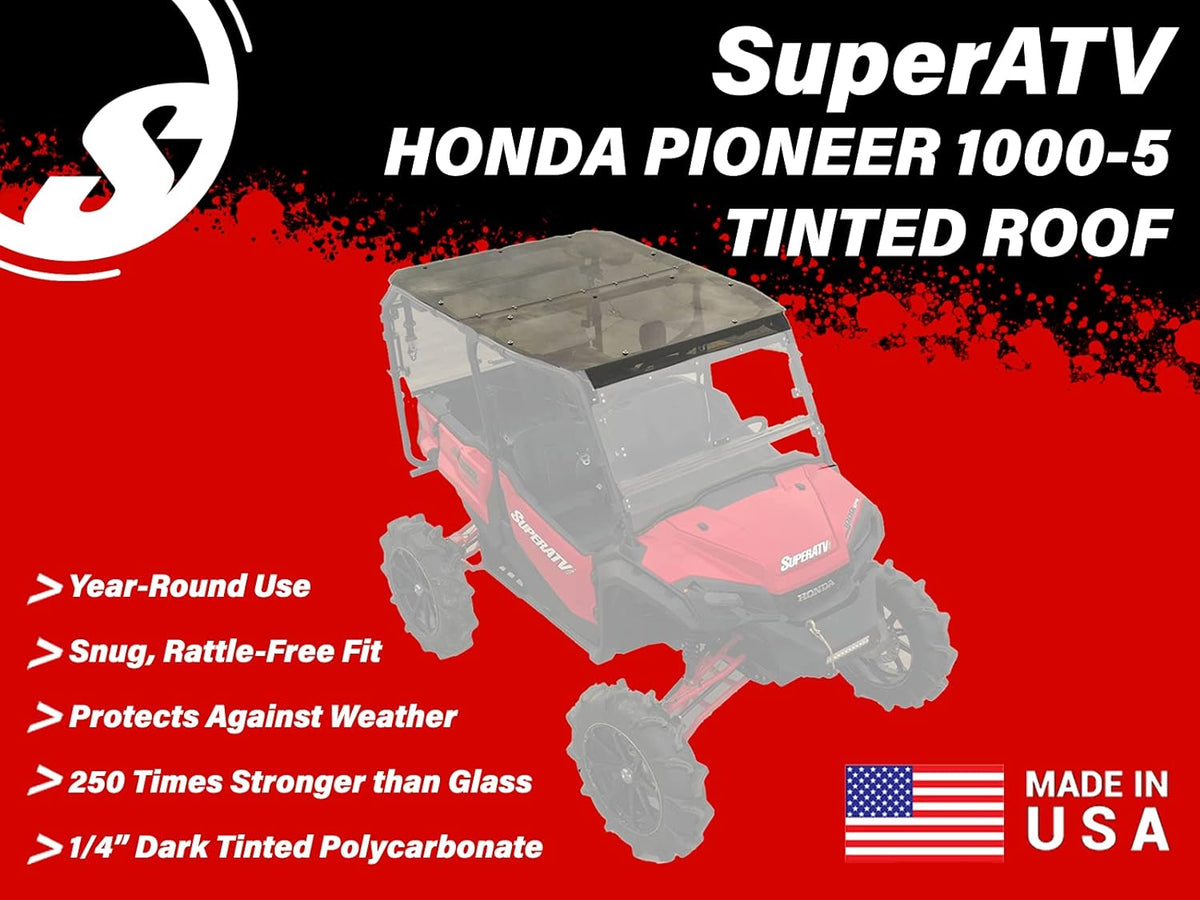 Dark Tinted Polycarbonate Roof for Honda Pioneer 1000-5 V19741