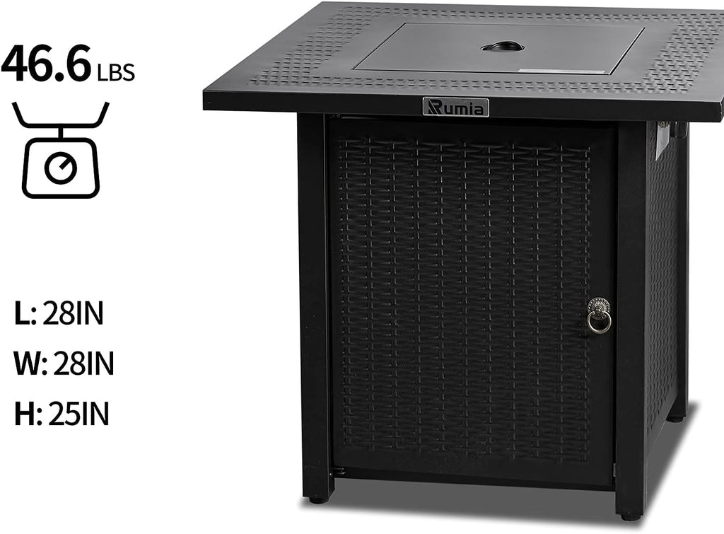 Propane Fire Pit Table with Lid Z682511