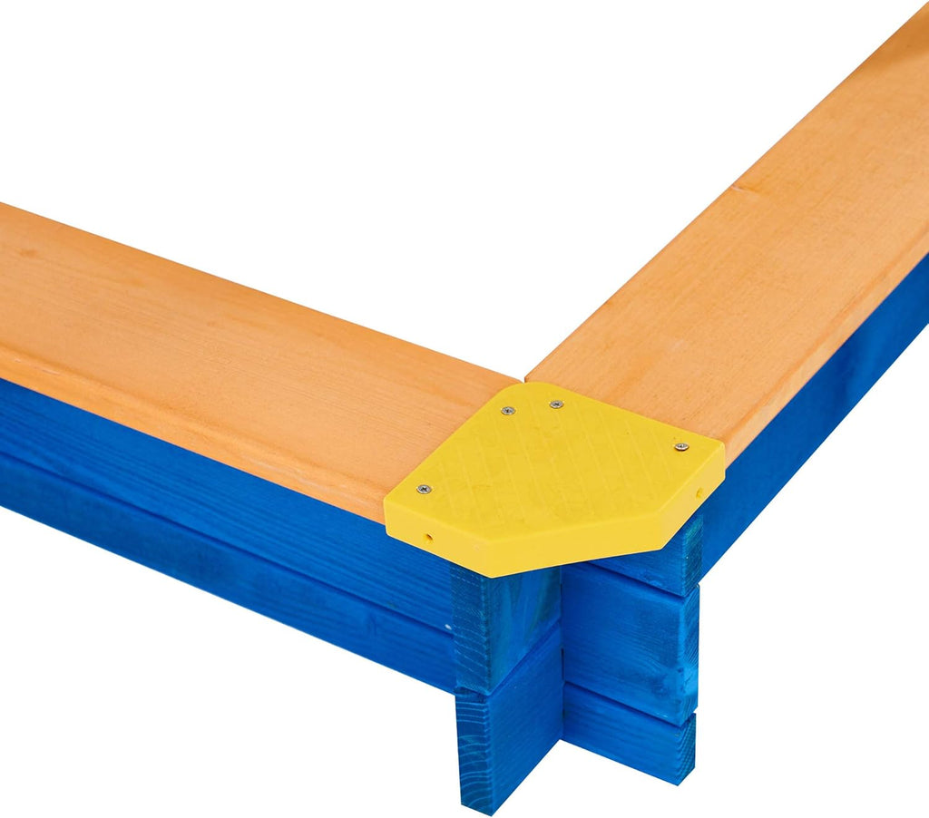 Wooden Outdoor Kids Sandbox with Canopy A877459