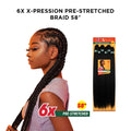 1B Off Black Jumbo Braid Hair 58” R27357