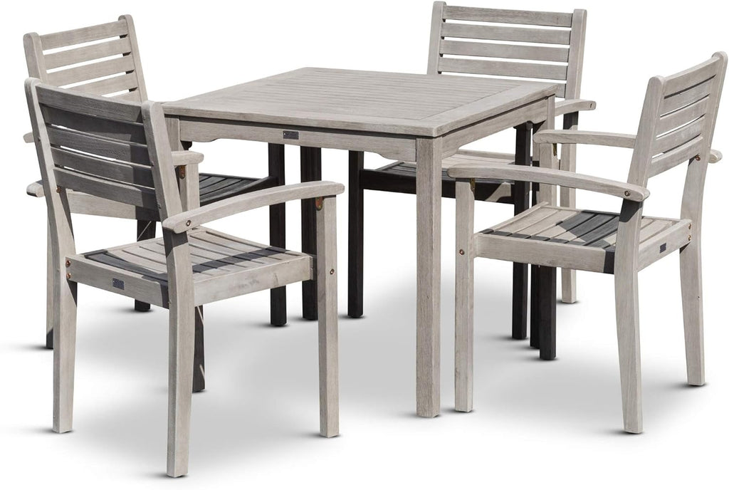 Espresso 5-Piece Eucalyptus Dining Set W46738