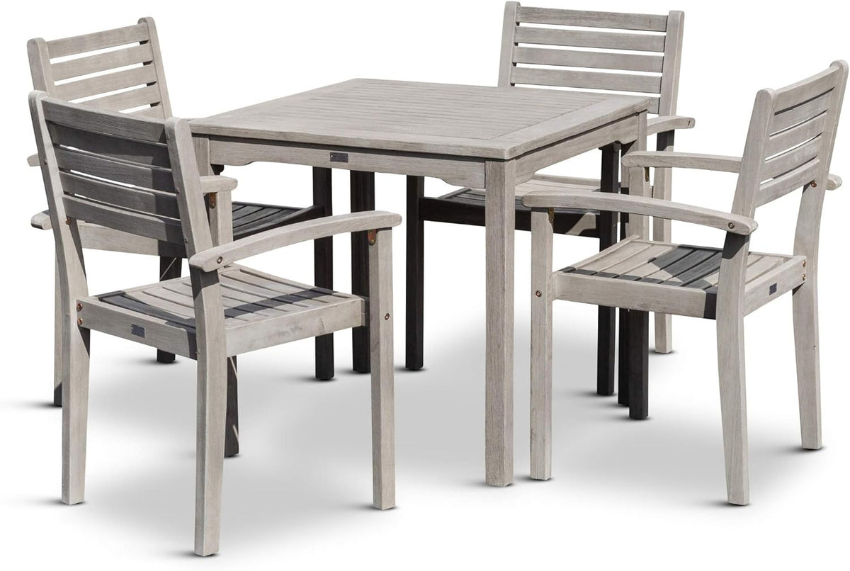 Espresso 5-Piece Eucalyptus Dining Set W46738