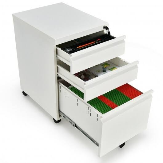 3-Drawer Mobile File Cabinet with Lock J786789