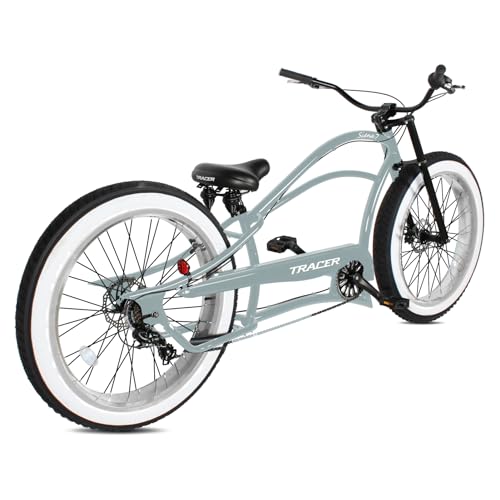 Stretch Beach Cruiser Bike with 7 Speed, Alloy Fat Rims and Fat Tires S786809