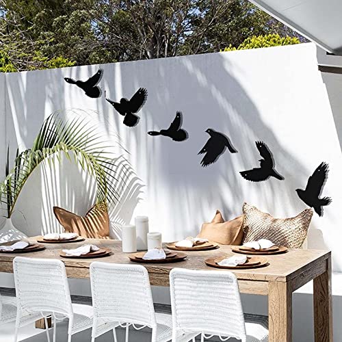 Black Birds Metal Wall Decor Set of 6 R398