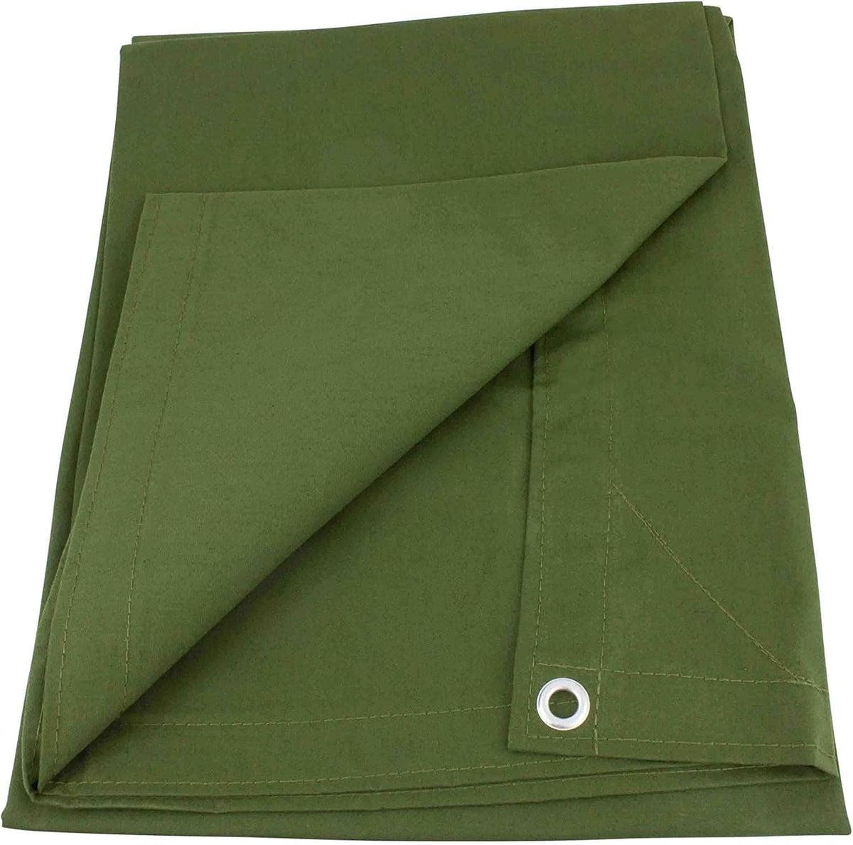 10' x 16' Green Canvas Tarp 12oz Pack of 2 B142