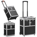 Black Aluminum Rolling Makeup Case W2413