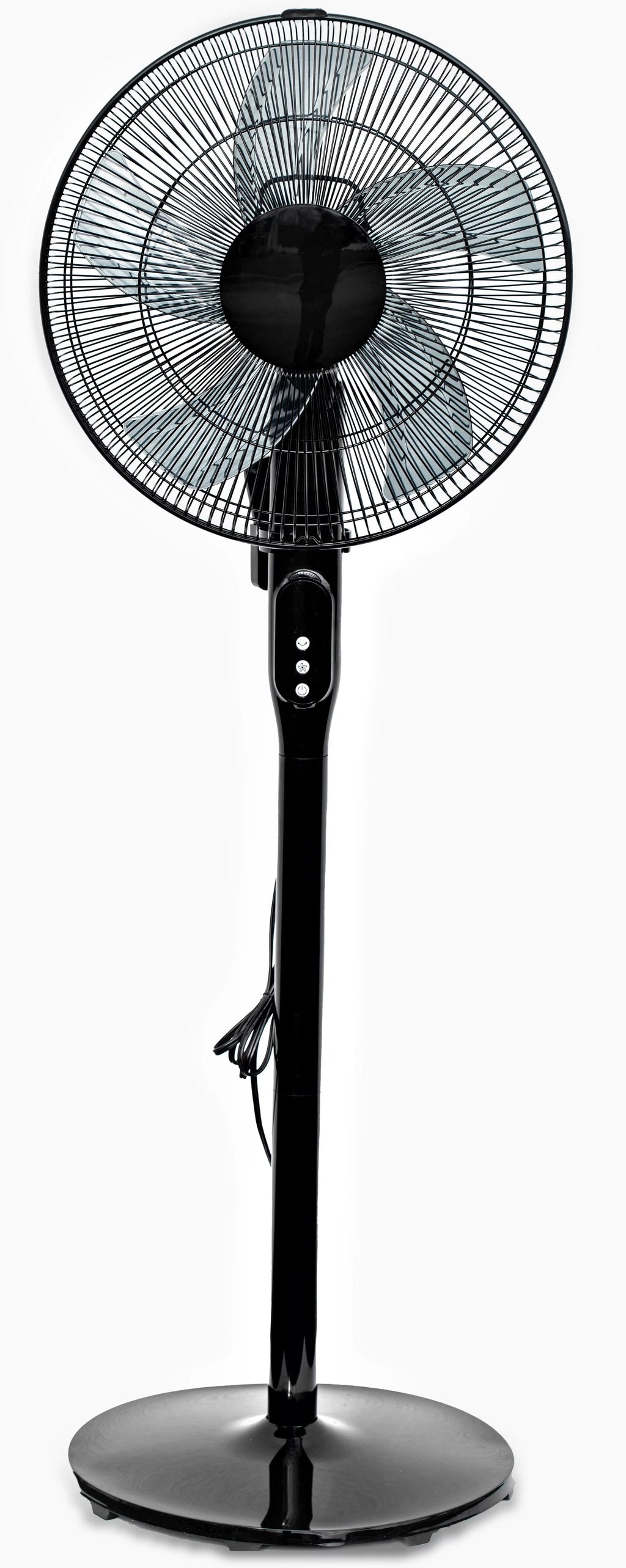 16 12-Speed Adjustable Height Pedestal Fan with Remote Control, Black K650871