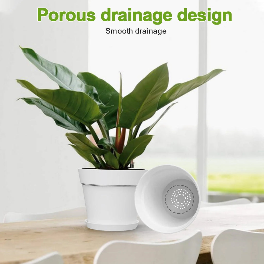 6 Inch Plastic Planters 16 Pack White S61443