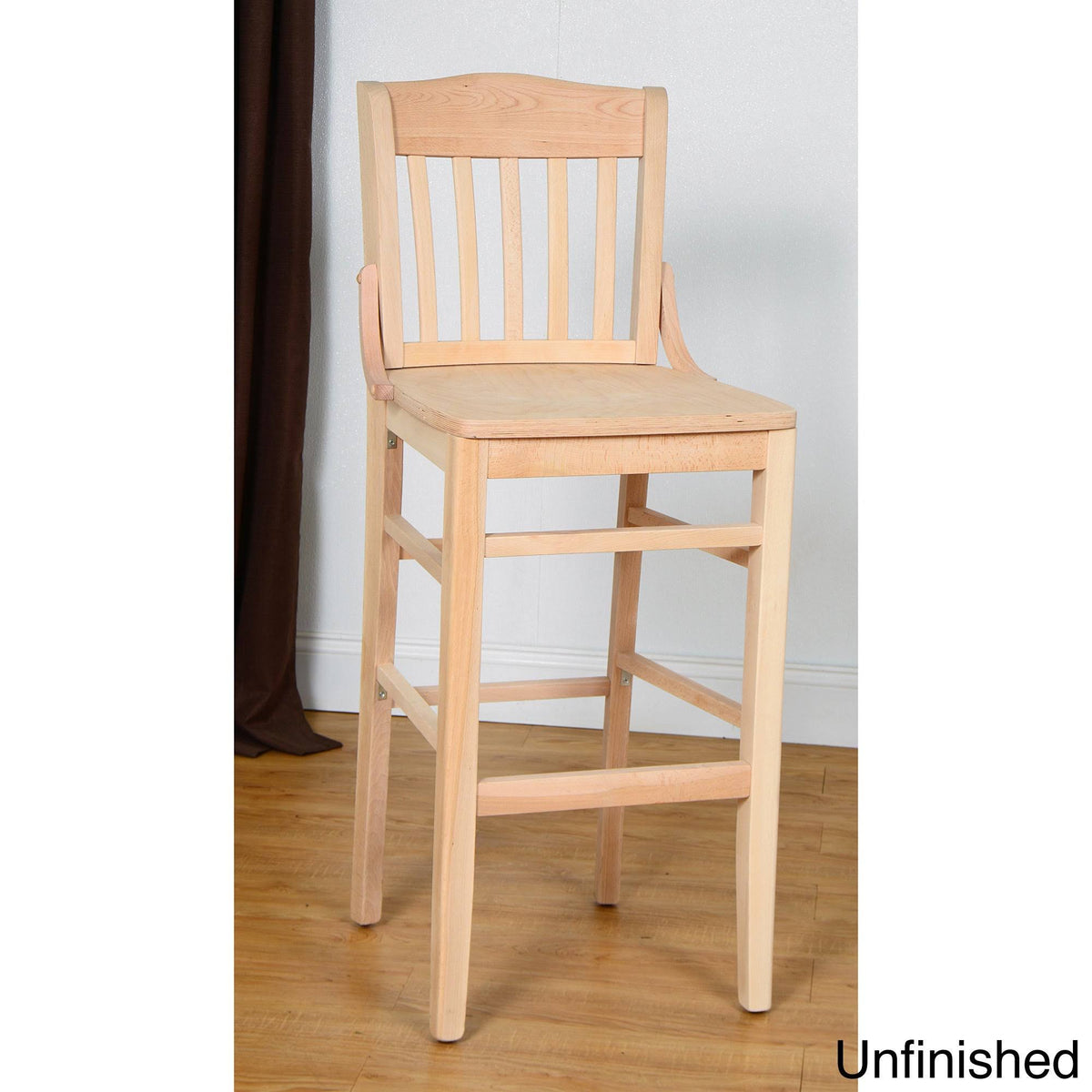 Black Wooden Bar Stool D6944