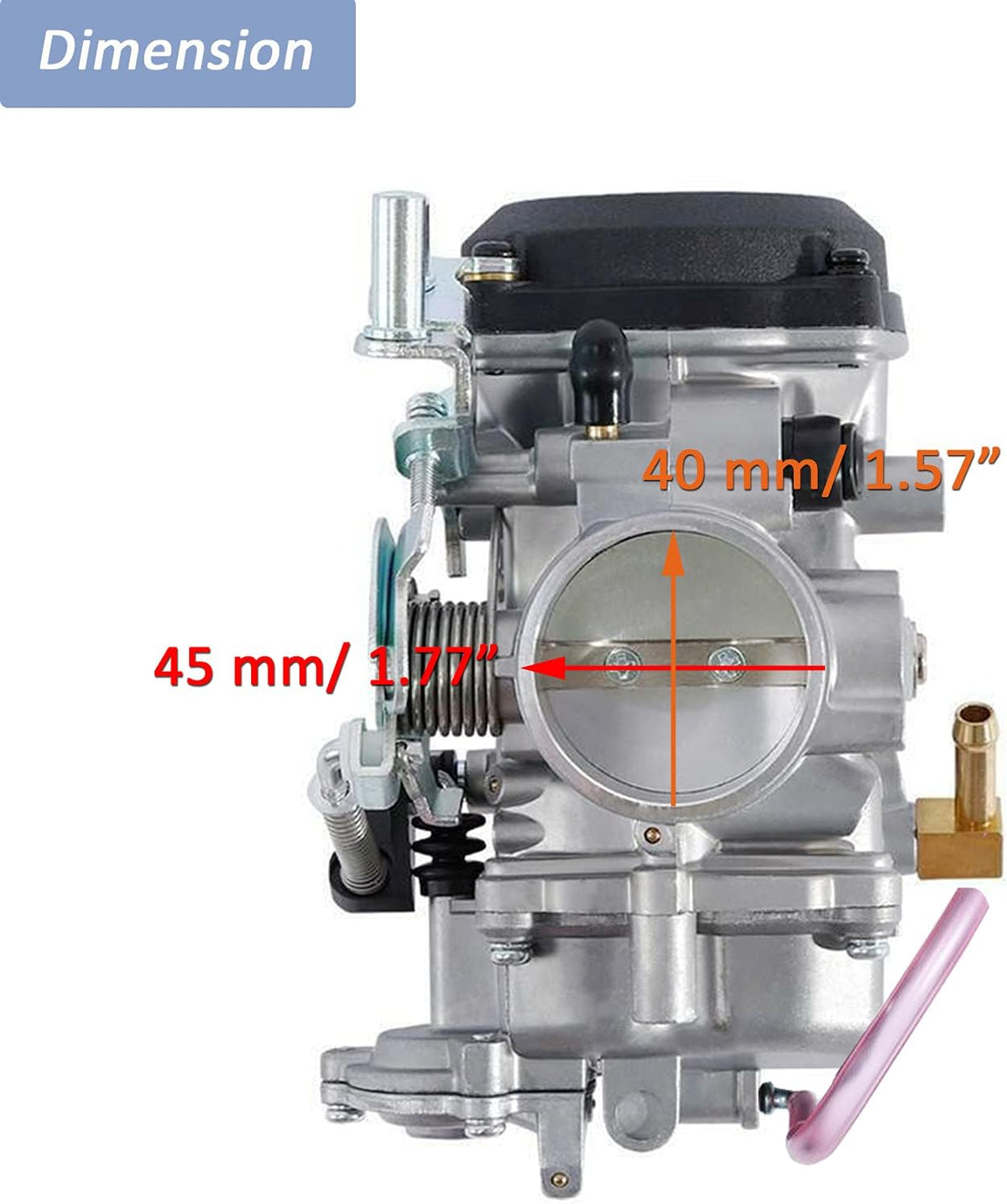 CV40 Carburetor for Harley Davidson HD Sportster XL883 XL1200 Softail Touring Dyna FXR Road King Carb with Fuel Filter 2 Spark Plugs Brush Set Jets Q50554