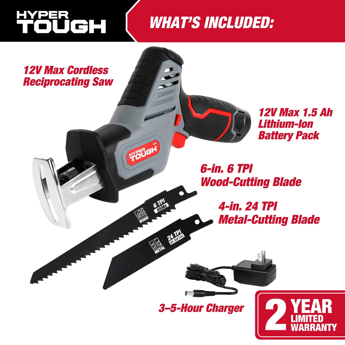 12V Max Lithium-Ion Compact Reciprocating Saw with Battery and Charger B642179