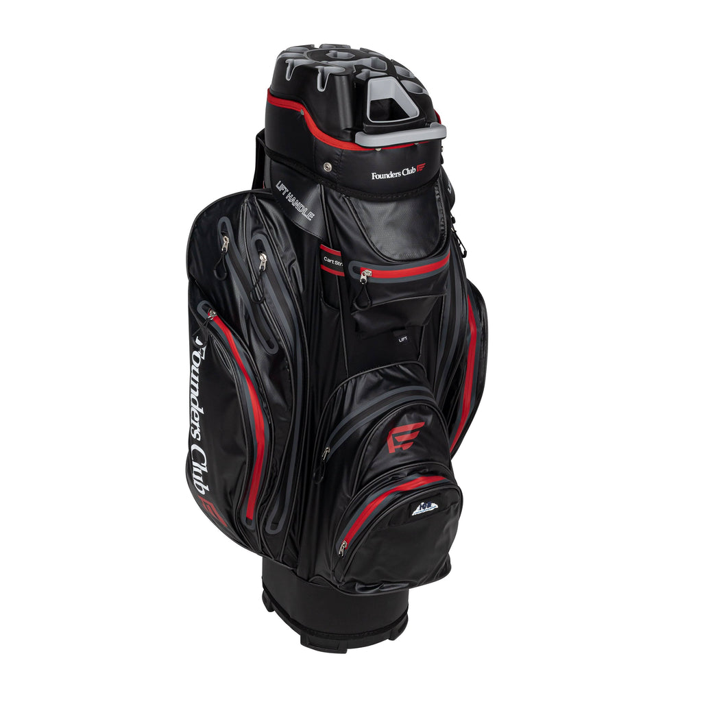Black/Red 14 Way Waterproof Cart Bag Y5973