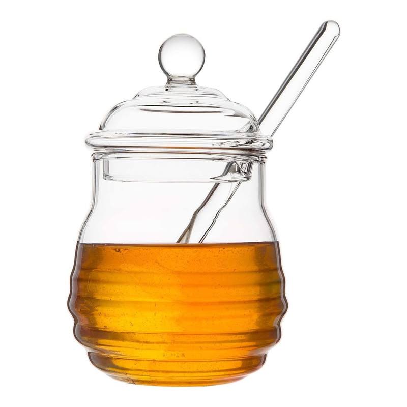 Tarro Para Miel Con Esparcidor, Vidrio, 266ml X5483