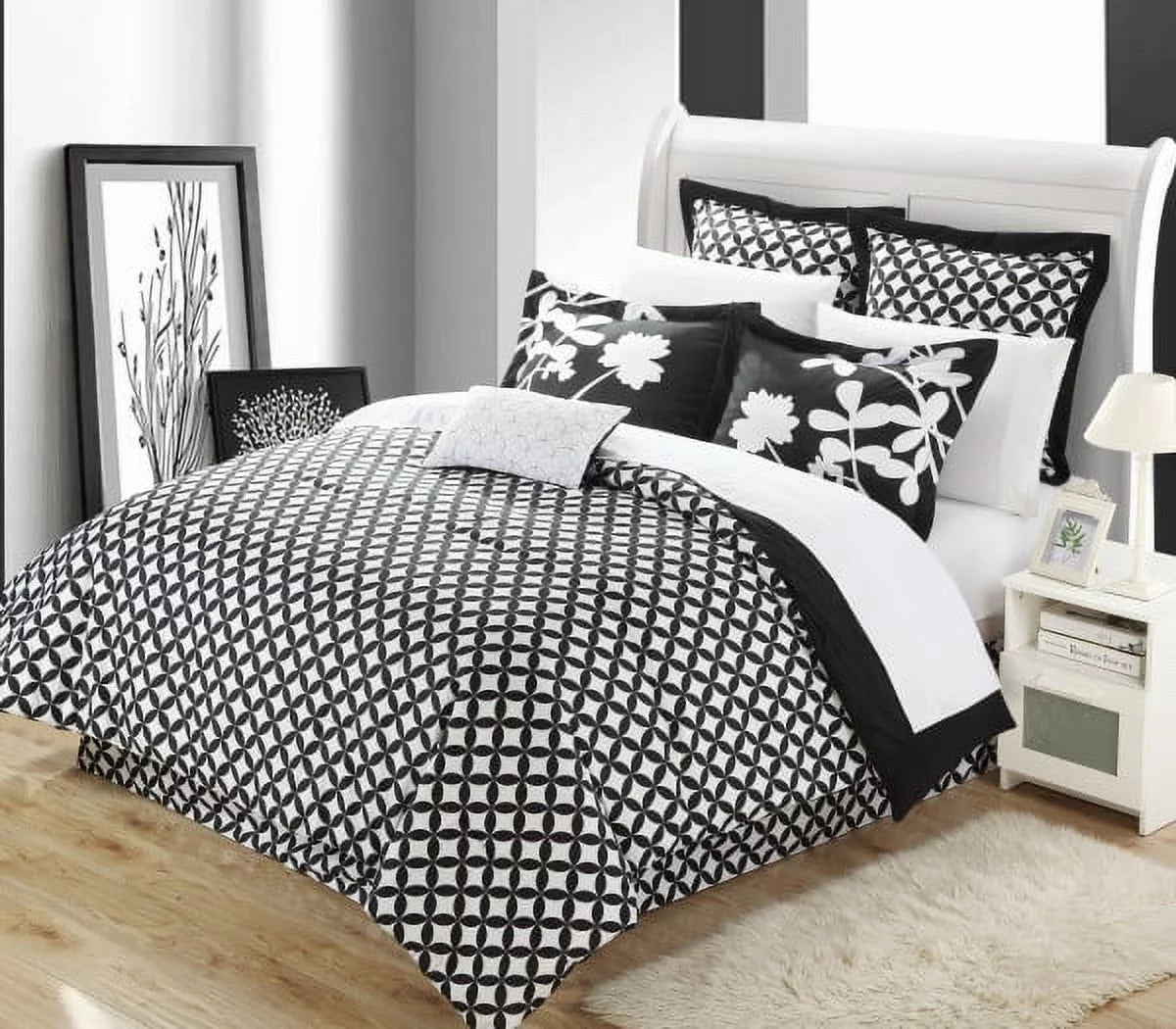 Black Queen 7-Piece Floral Comforter W87575