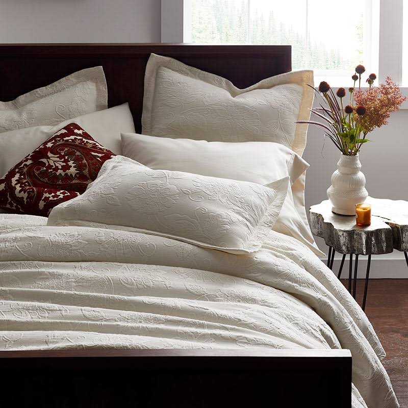 Coral Cotton Matelasse Coverlet Twin V475287
