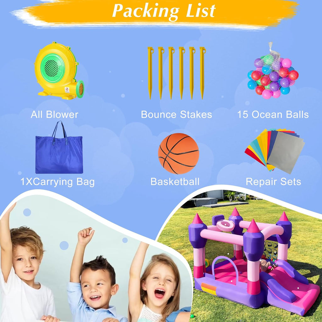 Inflatable Bounce House with Slide M713616